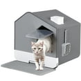 thumbnail image 5 of SuperDeal Cat Litter Box with Litter Mat and Scoop Extra Large Odor Control Easy Clean Gray, 5 of 5