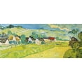 thumbnail image 2 of Van Gogh, Vincent 32x16 White Modern Wood Framed Museum Art Print Titled - Vue ensoleille pres d Auvers, 2 of 4