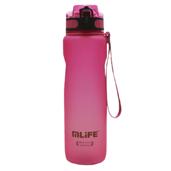 Best Sports Water Bottle 1L, Leak Proof, BPA Free Lightweight Reusable Gym Portable Large Drink Bottles With Filter for Kids, Cycling, Hiking, Running, Camping, Flip Top Lid(Pink)