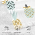 thumbnail image 3 of Coolnut Hand Towels Geometric Gold Pineapple Patterned 2 PCS, Cotton Bath Towel for Drying Face Hands Body Decorative Water Absorbent Lightweight Towels for Bathroom Ktichen Travel Gym, 16"x28", 3 of 6