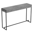 thumbnail image 3 of Safdie & Co. Console Table 47L Dark Cement Black Metal, 3 of 4
