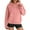 Pink, variant on Kawaii Clothes Women's Solid Color Sweatshirt Women's Casual Solid Color Hooded Sweatshirt With Pocket Comfortable Pullover Hoodie For Everyday Wear