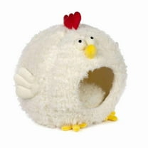 Comfy Chicken Hideaway Cat Bed, White