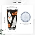 thumbnail image 4 of KLL Halloween Ghosts And Pumpkins Print 40oz Stainless Steel Insulated Car Cup with Spillproof Lid - Keep Your Drink Hot or Cold on the Go-Straw Two-piece Set, 4 of 8