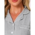 thumbnail image 4 of DARING DIVA Women's Soft Modal Button Down Pajama Sets S Gray, 4 of 5
