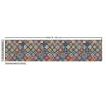 Ambesonne Floral Fabric by the Yard Upholstery, Colorful Mosaic Square