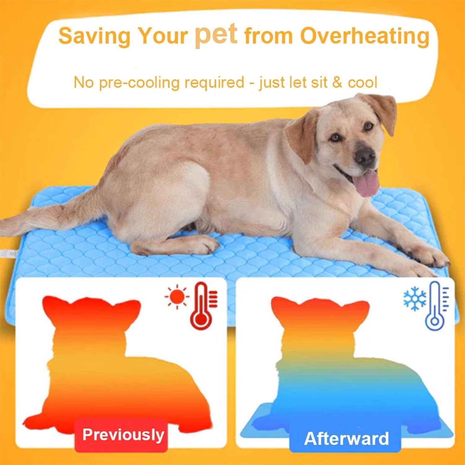 Kittra Cooling Mat for Cats, Comfortable and Breathable Cooling Bed for Cats, 3 Layer System Instant Cool, for Small Dogs and Cats (Light Blue,M(25 * 20in))
