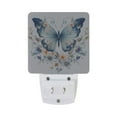 thumbnail image 2 of ALAZA Flowers on Butterfly Night Lights 2 Pack Plug-in Wall LED Nightlight Auto Dusk-to-Dawn Sensor Lamps, 2 of 7