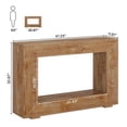 thumbnail image 4 of Barara King Console Table, Entryway Table, Console Sofa Table, Display Shelf,Farmhouse Console Table, 47" Wood Entryway Sofa Table with Storage,Brown, 4 of 6