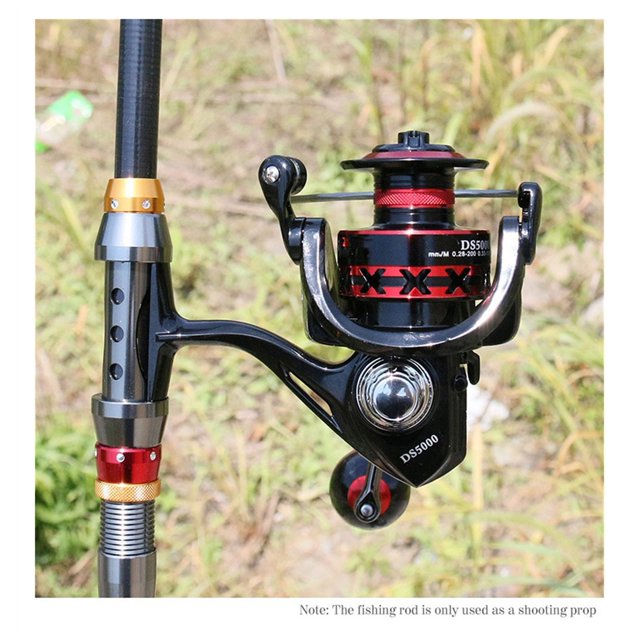 Fishing Reel High Strength Metal Super Carp Fishing Feeder Spinning Reel Spinning Wheel Type Fishing Wheel DS Drag 12kg ,Rigid Aluminum Skeletal Frame