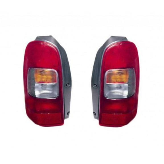 For Chevy Venture 1999-2005 Tail Light Driver and Passenger Side | Pair | Lens & Housing | Combo | w/ Connector Plate (Socket Housing) | CAPA | GM2800134, GM2801134 | 10353279, 10353280
