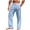A01-Light Blue, variant on USNSM Men's Straight Leg Pants Casual Beach Cotton Linen Loose Full Length Trousers Drawstring Elastic Waist Jogger with Pockets Navy L