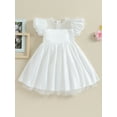 thumbnail image 2 of Bagilaanoe Girls Formal Dress Puff Sleeve A-line Princess Dresses 4-9T Kids Christmas Dress for Wedding Birthday Party Gown, 2 of 9