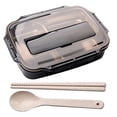 thumbnail image 1 of TIMIFIS Bento Box School Supplies Microwave Lunch Box Japanese Wood Bento Box 2 Layer Container Storage New, 1 of 6