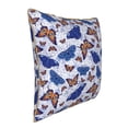 thumbnail image 2 of Haiem Butterflies1 Print Velvet Soft Solid Decorative Square Throw Pillow Covers Set with Elegant Piping Christmas Cushion Case for Sofa Bedroom Car-20"x20", 2 of 8
