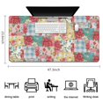 thumbnail image 5 of Long Mouse Pads for Desk,Pioneer Flower Floral Print Pattern Desk Mats on Top Of Desks, Desk Mouse Pad Extra Large with 3mm Non-Slip Base and Stitched Edge for Gaming,Office,Work,Home 47.3"x23.6", 5 of 6