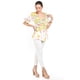 thumbnail image 4 of Blusa floreada de chiffon Roman Fashion /Juvennil, 1826 (Amarillo flores) amarillo G, 4 of 5