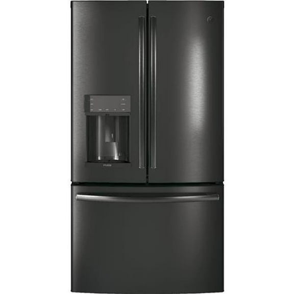 GE Profile PFE28KBLTS 36 French Door Refrigerator with 27.8 cu. ft. Total Capacity in Black Stainless Steel