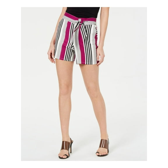 INC Womens White Striped Shorts M