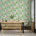 thumbnail image 7 of Tempaper Flamingo Daydream Cactus Rose Tropical Peel and Stick Wallpaper, 20.5" x 16.5', 7 of 7