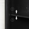 thumbnail image 6 of Christopher Knight Home 47.9" Storage Cabinet with Glass Doors and Adjustable Shelves, Wood Frame, White+Black, 6 of 13