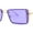 Gold / Purple, variant on Pimp Luxury Rectangle Metal Jewel Side Visor Fashion Sunglasses Gold Black