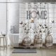 thumbnail image 1 of 1pc Country Retro Flower Shower Curtain - Farmhouse Bathroom Decor with Waterproof Polyester Fabric and Hooks - 70.87inch x 70.87inch, 1 of 5