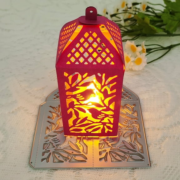 Die Cuts for Card Making, Ouginx Bird Leaves Lantern Metal Cutting Dies DIY Die Cutters Die Stencils for Scrapbooking, Embossing & More