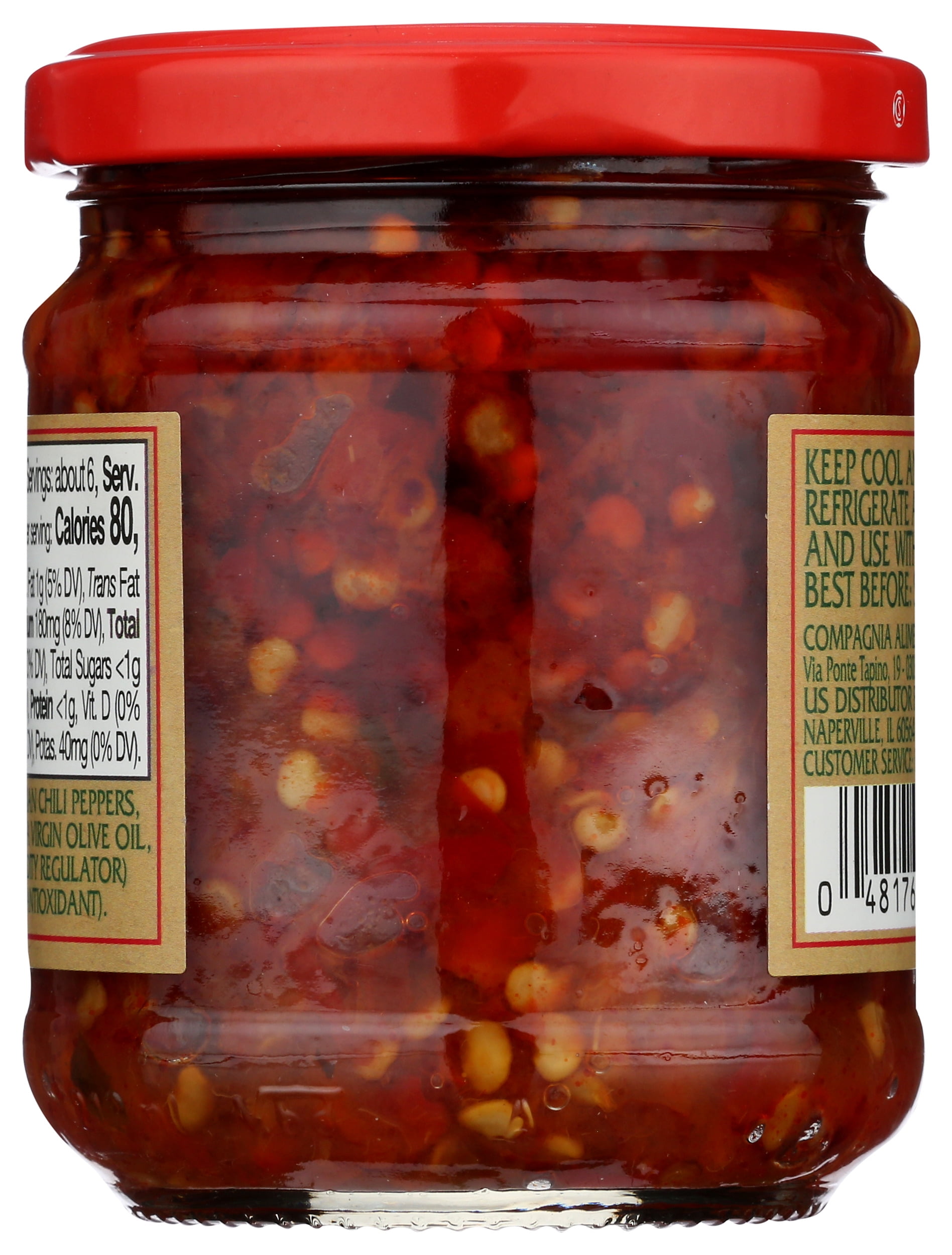 (Pack of 6), Mantova Italian Bomba Hot Pepper Sauce, 6.35 fl oz
