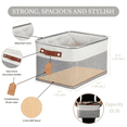 thumbnail image 4 of DECOMOMO Large Decorative Durable Fabric Storage Baskets and Bins, Grey and White, Set of 3, 4 of 9