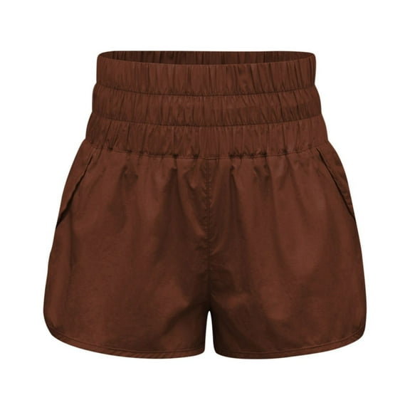 GZWYHT Shorts for Women Running Shorts for Women Women's Running Short Short Sporty Workout Short Gym Athletic Short Pant Athletic Shorts for Women Summer Shorts for Women Coffee L