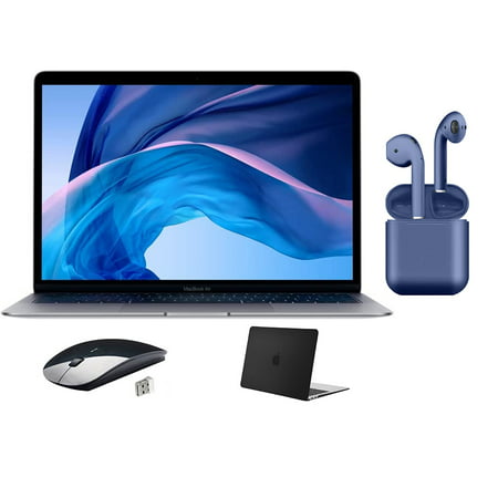 Open Box | Apple MacBook Air MQH2LL/A | 13.3-inch | Intel Core i5 | 8GB RAM | Mac OS | 128GB SSD | Bundle: Black Case, Wireless Mouse, Bluetooth/Wireless Airbuds By Certified 2 Day Express