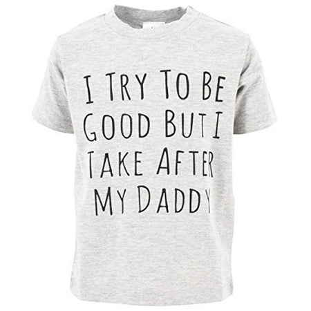 

Unique Baby Boys Fathers Day Funny Kids T Shirt Take After Dad (3t)
