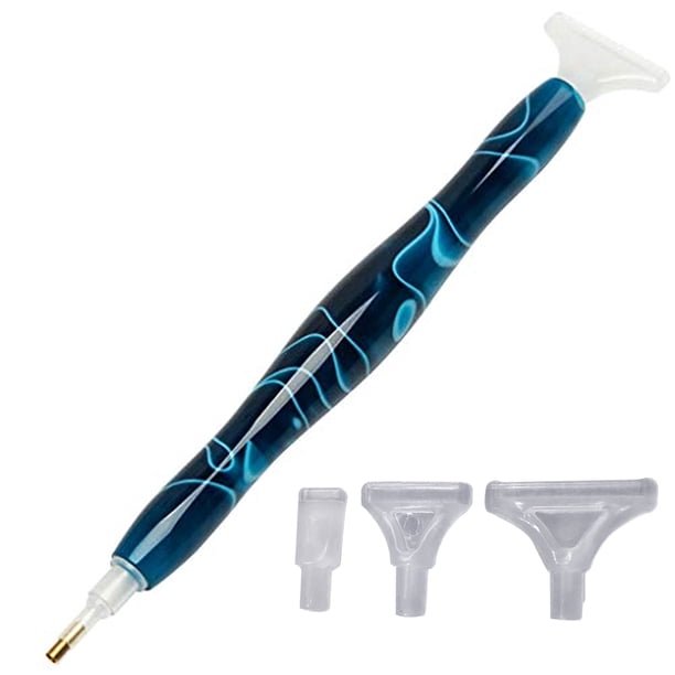 Pluma de pintura de diamantes de imitación 5D Crystal puntada de bordado herramienta de pintura de lápiz, azul oscuro seitruly HA001825-02