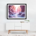 thumbnail image 2 of The Whispering Canyon: A Surreal Journey Through a Pink Sandstone Gorge with a Cerulean Stream - Digital Art Surrealism Abstract Pastel Water Landscape Nature Black Framed Wall Art Print 5 x 7 inches, 2 of 3