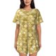 thumbnail image 1 of Fotbe Mermaid Fish Scale Conjunto de Pijama Estampado para Mujer, 2 Piezas, Ropa de Dormir con Camiseta de Manga Corta y Shorts Suaves-Medium, 1 of 6