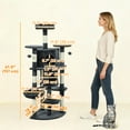 thumbnail image 3 of PawHut 62" Cat Tree, Multi-Level Cat Tower with Scratching Post, Dark Grey, 3 of 10
