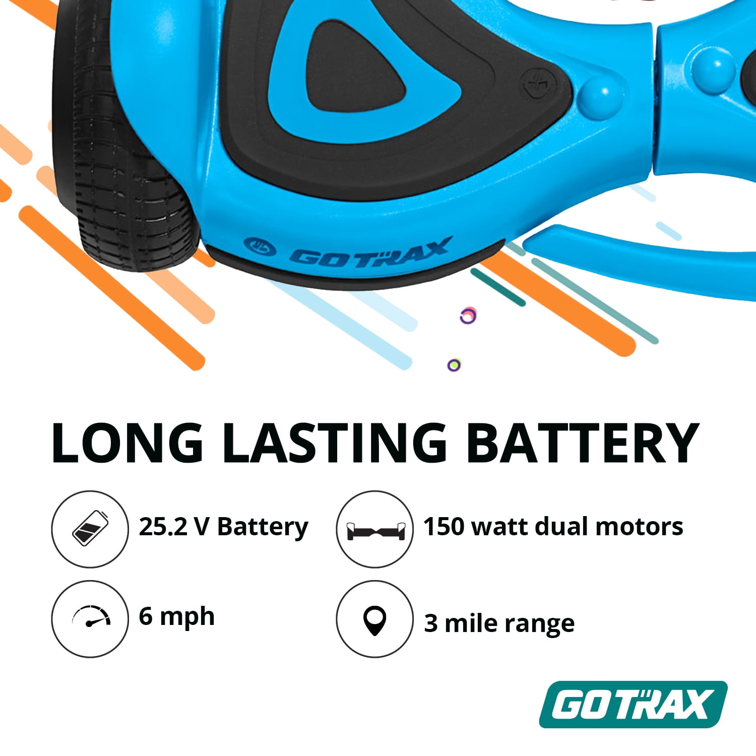 GOTRAX SRX Mini Hoverboard for Kids Ages 6 12 6.5 Wheels 150W Motor up to 5 mph Hover Boards Blue
