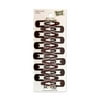 Scunci Metal Snap Clips, Brown, 12 count
