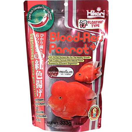 330342 Blood, Red Parrot+, Medium Pellets, 333g, This product is easy to use By