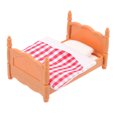 thumbnail image 4 of FRCOLOR bed model 1 Set DIY Mini House Mini Bed Mini Furniture Adornment Living Room Scene Layout Decor,3.74"X2.36"X1.97", 4 of 5