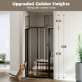 thumbnail image 4 of Pet Gate with Cat Door,Domipet 71 inch Extra Tall Dog Gate,29.5''-40.6''Wide Gate Pressure Mounted Full Door Pet Gate for Doorway Stairs,Black, 4 of 7