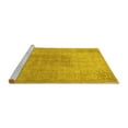 thumbnail image 2 of Ahgly Company Machine Washable Indoor Square Persian Yellow Traditional Area Rugs, 4' Square, 2 of 4