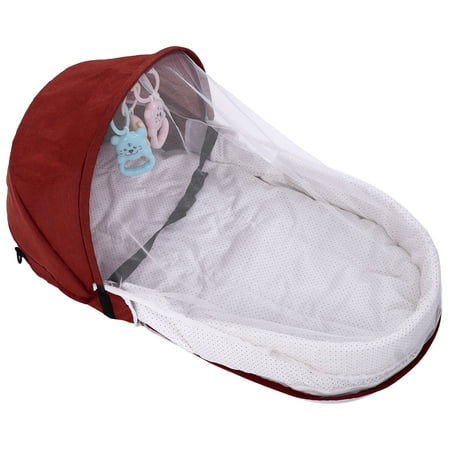 Foldable Baby Block Sunlight Portable Baby Bed Mosquito Net 2 Way Zipper For Infant For Travel Use