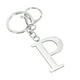 thumbnail image 1 of Llavero de letra inicial Uxcell, regalo de alfabeto de metal para mujeres y niñas, encanto de llavero, accesorios de letra P, 1 of 7