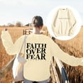 thumbnail image 4 of Women's Sweatshirts 2025 Faith Over Fear Sweatshirt Christian Sweatshirts Casual Pullover Tops Sweatshirt for Women, 4 of 6