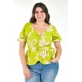 thumbnail image 1 of Blusa con Jareta Roman Fashion Tallas Extras 1761 Verde Lima 42, 1 of 6