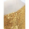 thumbnail image 6 of Hansber Sequin Romper Dress One Shoulder Sleeveless Flower Girls Wedding Party Pageant Gowns Gold 8, 6 of 7