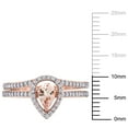 thumbnail image 2 of Everly Women's Morganite 10k Rose Gold Bridal Set, 2 of 9