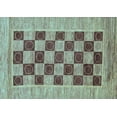 thumbnail image 1 of Ahgly Company Indoor Rectangle Checkered Light Blue Modern Area Rugs, 8' x 10', 1 of 4